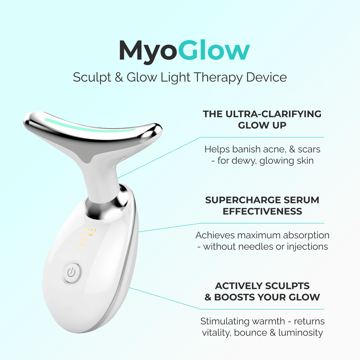1x DermaGlow LED Mask + 1x Myoglow + Free Notox Serum